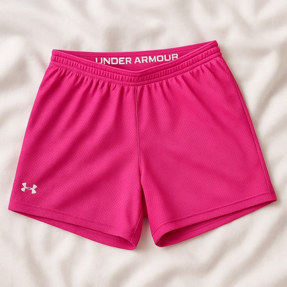 Under Armour Women's Vibrant Pink Athletic Shorts - Picture 1 of 4